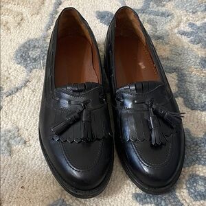 Johnston & Murphy Black Leather Tassel Loafers